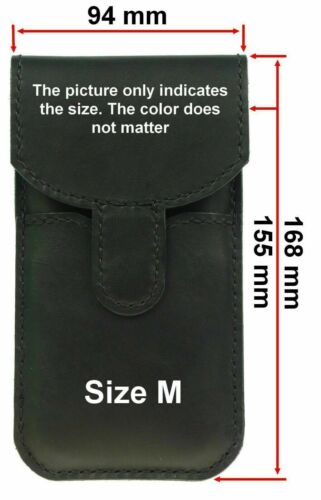 VERTICAL POUCH HAND SEWN OF COWHIDE CASE COVER WITH CARD POCKET FOR APPLE IPHONE - Picture 26 of 41