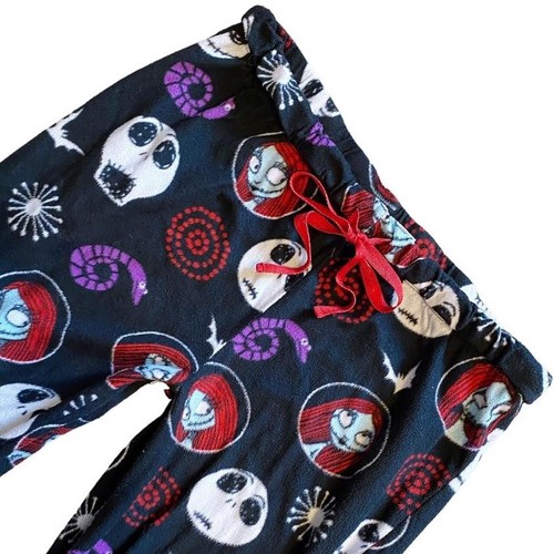 Y2K 2000s Jack Skellington Nightmare Before Christmas Fleece Pj Pants Sz XL
