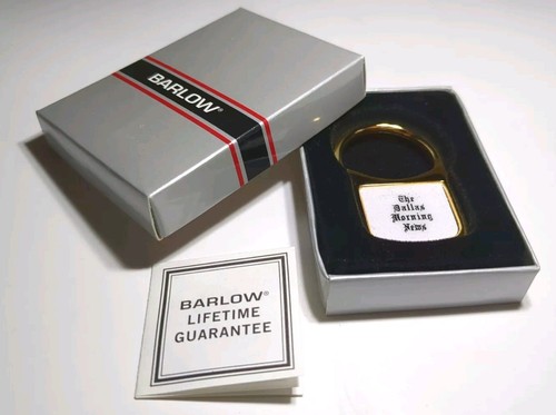 Vintage The Dallas Morning News Barlow Drehverschluss Schlüsselanhänger Halter Gold Neu - Bild 2 von 7