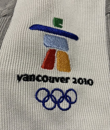 Giacca donna Vancouver 2010 Olimpiadi quarto zip bianco/grigio taglia XL ricamata - Foto 4 di 10