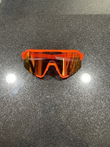 100% Sunglasses Speedcraft - Orange With Orange Mirror Lens - New - Picture 2 of 4