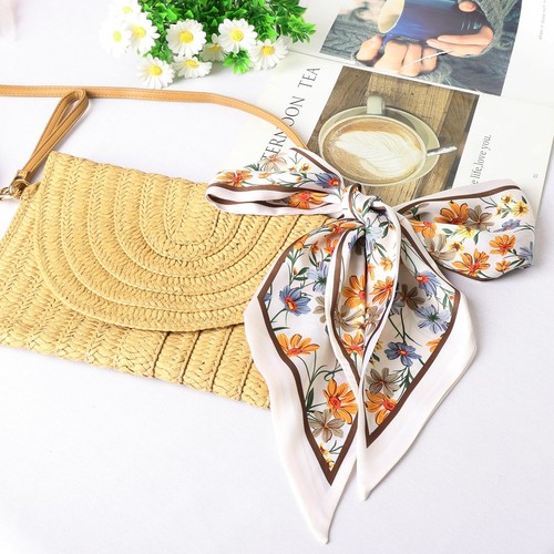 Satin Hair Scarf Fashion Silk Feeling Neck Head Satin Scarfs Square Scarves f... - Picture 4 of 7