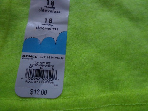 JUMPING BEANS boy's NWT sz 18M sleeveless yellow/gray/blue VROOM motorcycle tank - Picture 3 of 4