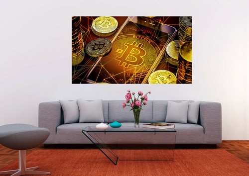 Leinwand Bitcoins Digital Gold Bilder Wandbilder - Hochwertiger Kunstdruck - Bild 4 von 8