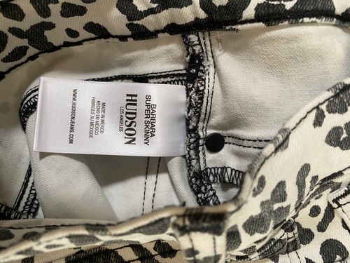 Hudson Stretch Barbara Super Skinny Jeans Animal Print Size 24 - Picture 5 of 5