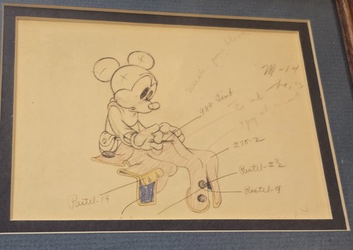 New Framed Disney Mickey Mouse Postcard Print & 6 cent Walt Disney USA Stamp - Picture 4 of 4