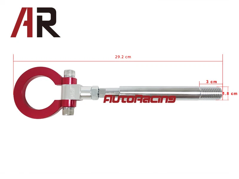 Barra de gancho de remolque delantera de forja de aluminio JPM para Chevy Corvette C7 2014-2017 solo "ROJO" Foto 2 de 3