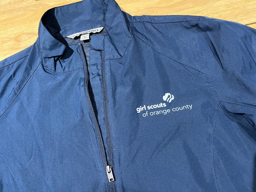 Girl Scouts of Orange County Navy Blue Full Zip Windbreaker Jacket - Women's S - Picture 4 of 10