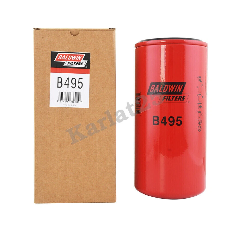 Baldwin B495 Oil filter fit for Kenworth VOLVO Peterbilt Sterling Trucks 6 Pack - Image 2 of 4