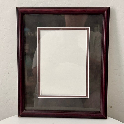 Brown Red Frame with a Brown Maroon Mat