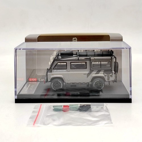 1/64 Master Land Rover Defender Metal Van Campamento Diecast Juguetes Coches Modelos Regalos - Imagen 6 de 13