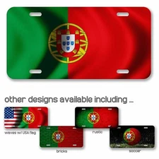 High Grade Aluminum License Plate - Flag of Portugal (Portuguese) - Many Options