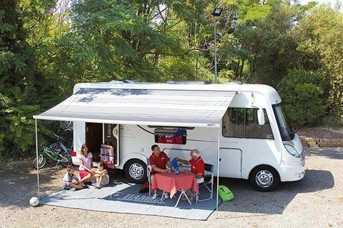 Fiamma Awning F45S Winch Wind Out 400 Polar White Case Royal Grey Fabric Caravan - Picture 2 of 5