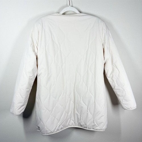 Koolaburra by UGG Women's Ivory Reversible Sherpa Quilted Jacket M Ivory Cozy - Picture 4 of 10