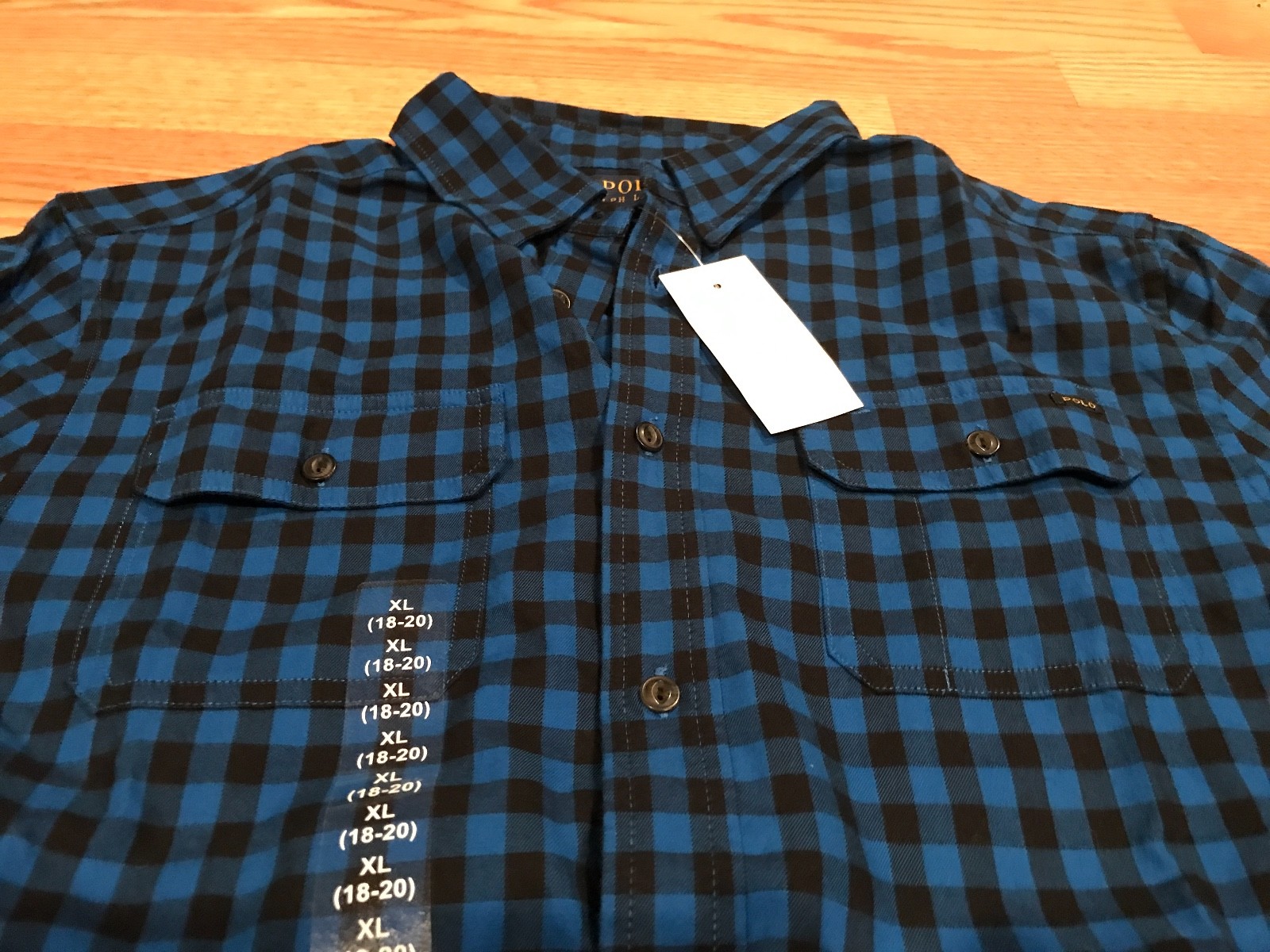 ralph lauren blue gingham shirt