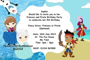 cute kids personalised birthday party invitations princess and