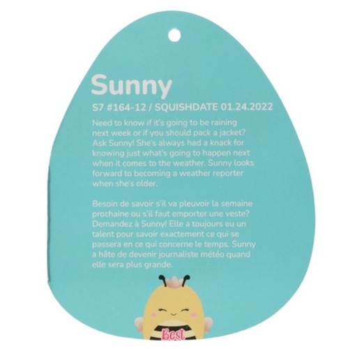 New Sunny The Bee Squishmallows Besties 7.5in Cute Plush Soft Stuffed - Picture 4 of 4