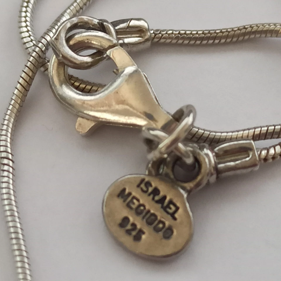 Colar de Prata Vintage Natural Sappier Ametista Artesão Megido Israel Charme 19 - Imagem 4 de 4