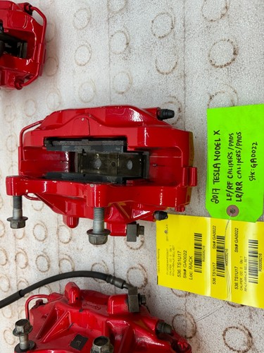 PINZAS DE FRENO BREMBO DELANTERAS TRASERAS 17 18 19 20 TESLA MODELO X P100D OEM ROJAS - Imagen 18 de 24