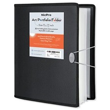 Art Portfolio Binder Folder 11x17 Presentation Book Portfolio Folder, Black