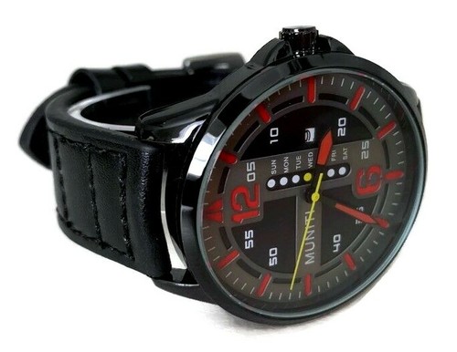 Mens Casual Watch Muniti MT1017G.02 Black Band, Date Dial 3ATM Water Resistant - 第 3/9 張圖片