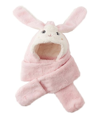Gorro animal gorro bufanda cálida acogedora con orejas móviles carnaval peluche - Imagen 19 de 117
