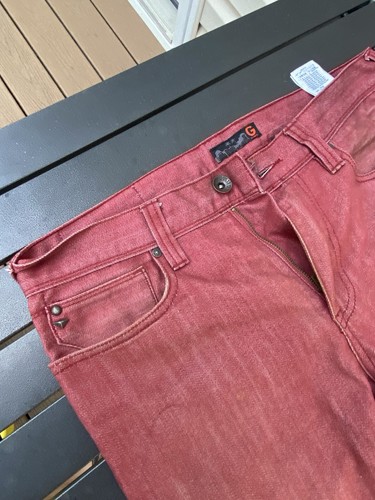 GUESS Men Slim Straight Cotton Denim Jean Size 32  Red DREXEL SKINNY G by guess - Picture 4 of 9