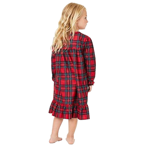 FAMILY PAJAMAS Matching Kids Brinkley Plaid Nightgown, Size S (6-7) - Picture 2 of 2