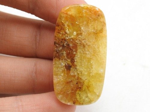 Heliodor Cabochon Smooth Polished Rectangle  Shape Gemstone 40X21X7MM  Approx - Picture 8 of 8