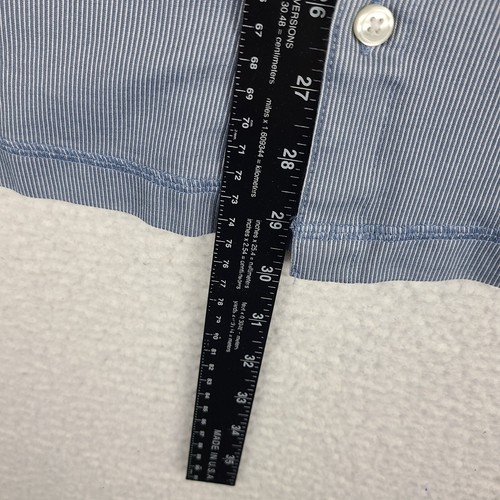 Linksoul Shirt Mens Large Blue Striped Casual Hawaiian Button Up - Picture 4 of 11