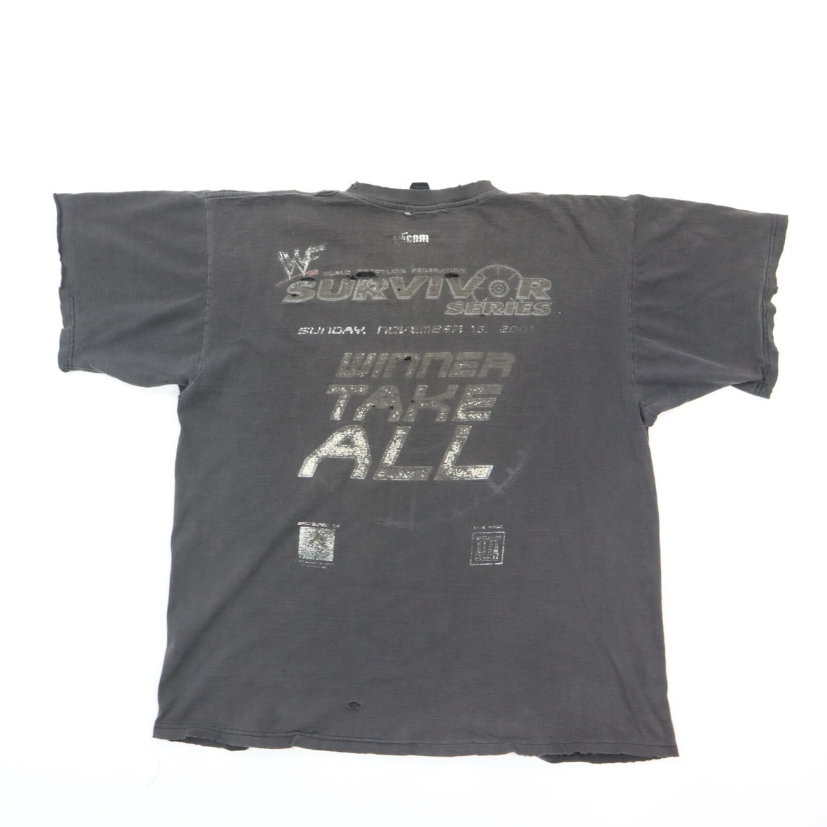 【激レア】WCW WWF 2001インベイジョン ヴィンテージTシャツ WWE Vintage 2001 WWF WCW T Shirt XL Invasion Shane McMahon Vince