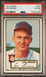 1952 TOPPS 270 LOU BRISSIE PSA 4