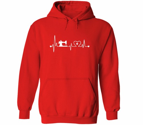 Nähen Herzschlag Rettungsleine Maschine Geschenk Hobby Nähen Grafik Pullover Hoodie Sweater - Bild 17 von 17