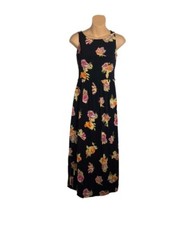 Vintage Dress Womens Size 6 Floral Romantic Cottagecore Whimsy 90 s Y2KBlack