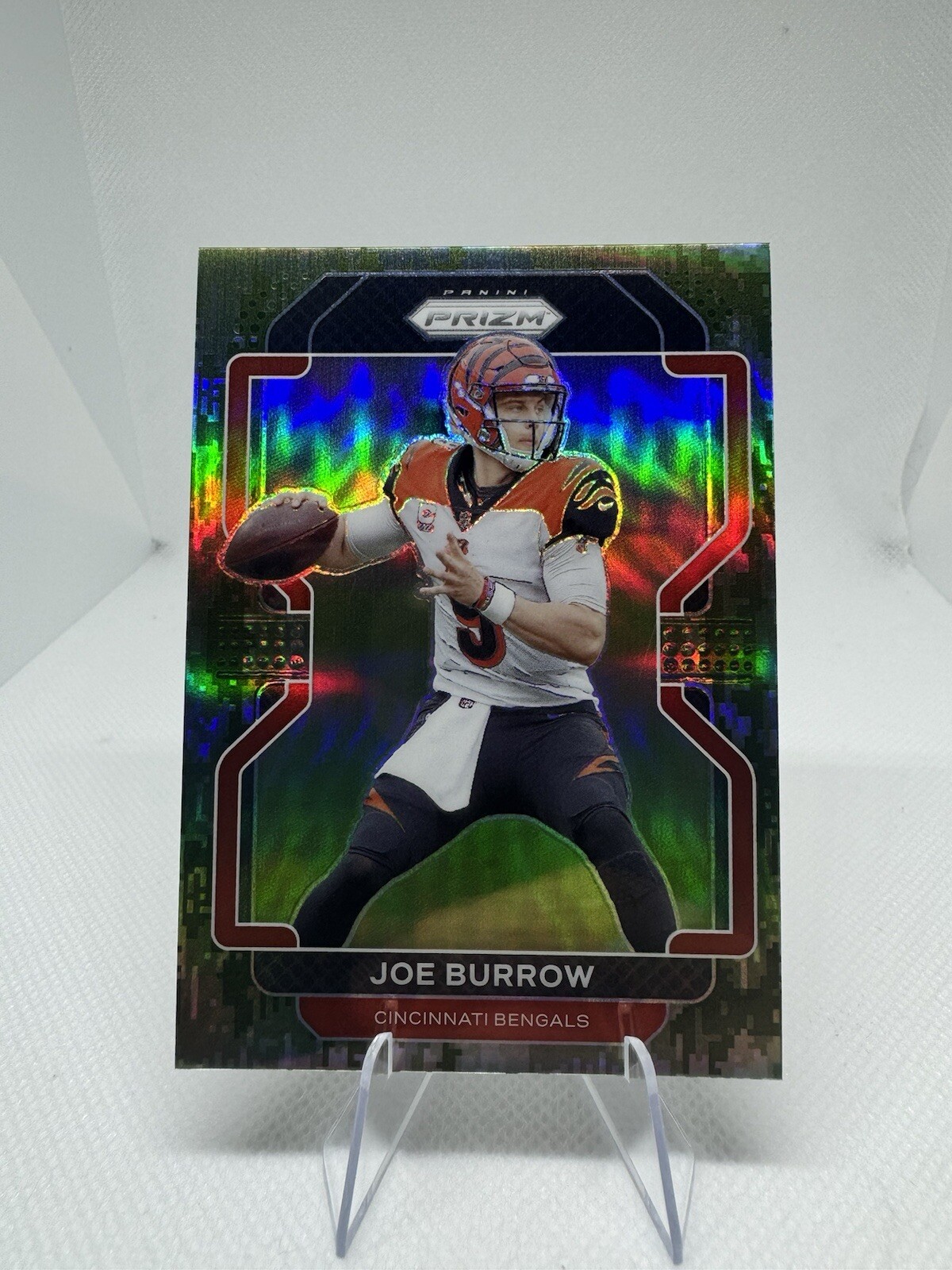 2021 Panini Prizm JOE BURROW 01/15 Forest Camo Prizm Bengals #273 SSP