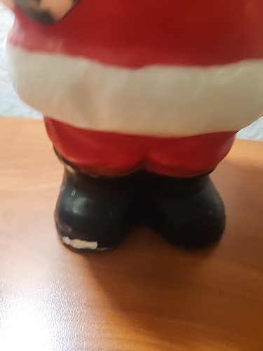 Große Vintage MCM Weihnachtsmann Weihnachtskerze nie benutzt abblätternd wie abgebildet 12 Zoll - Bild 7 von 12