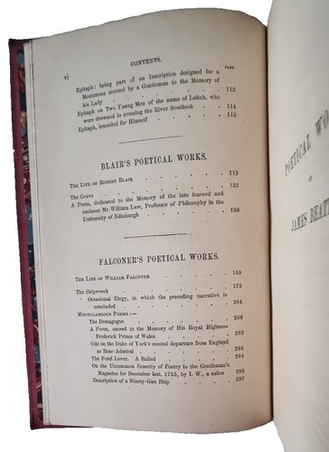 1854 /The Poetical Works of Beattie, Blair, & Falconer /Provenance: Quintin Hogg - Picture 11 of 24