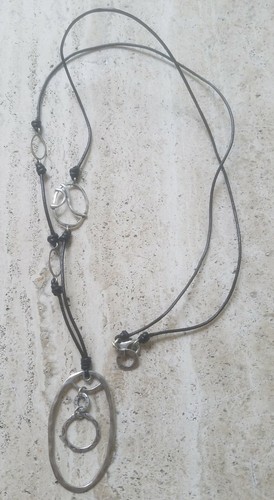 Silpada Sterling Silver Multi-Ring Charm 28" Necklace N2479 Vintage Silpada Rare - Picture 5 of 9