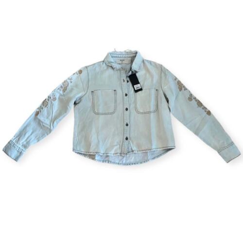 One Teaspoon Women's Western Cowgirl Button Up Long Sleeve Shirt Linen Blend XS - Picture 3 of 6