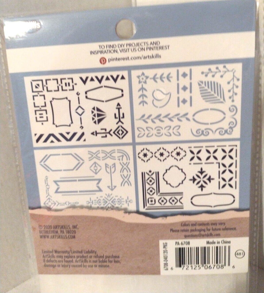Border Stencils 30 Designs Art Skills Crafter's Closet LOOKIN