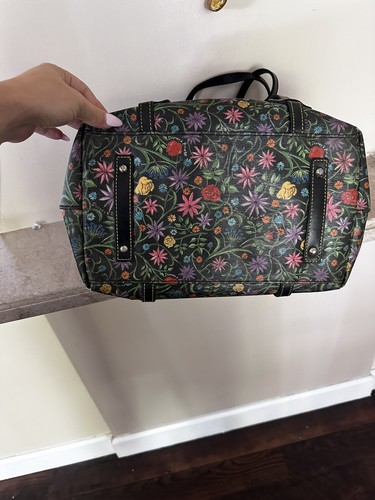 Dooney & Bourke Floral Botanical Black Shopper Tote Purse - Picture 3 of 9