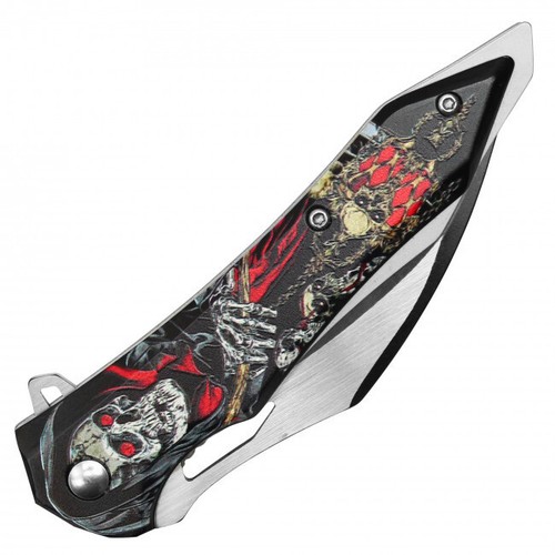 8" Red Reaper Pocket Knife - Picture 3 of 4
