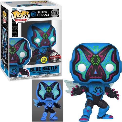DC Super Hereos - Blue Beetle 410 Special Edition Glows - Funko Pop! - Vinyl Fig - Bild 2 von 4