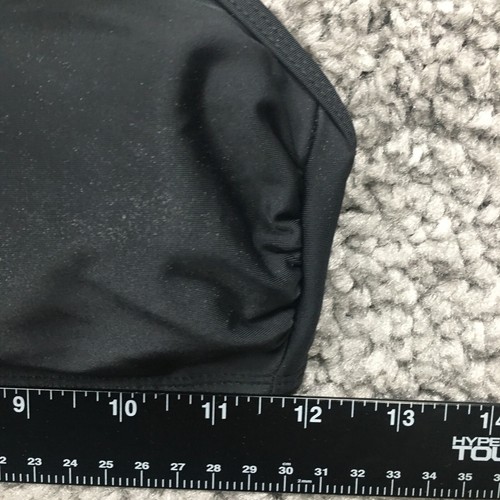 Xhilaration Womens Bikini Top Sz M Black Criss Cross Back Cut Out Front NWOT - Picture 4 of 10