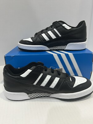 スニーカー adidas Forum Low Black Blue White Size 9.5 - adidas Forum Low Black White | eBay