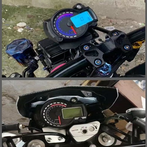 Velocímetro Moto 7 Colores LCD Digital Odómetro Salpicadero Carburador Medidor - Imagen 10 de 10
