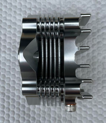 Motorcycle parts G Craft Aluminum billet oil cooler Classic 7 stages Monkey Dax - Foto 5 di 6