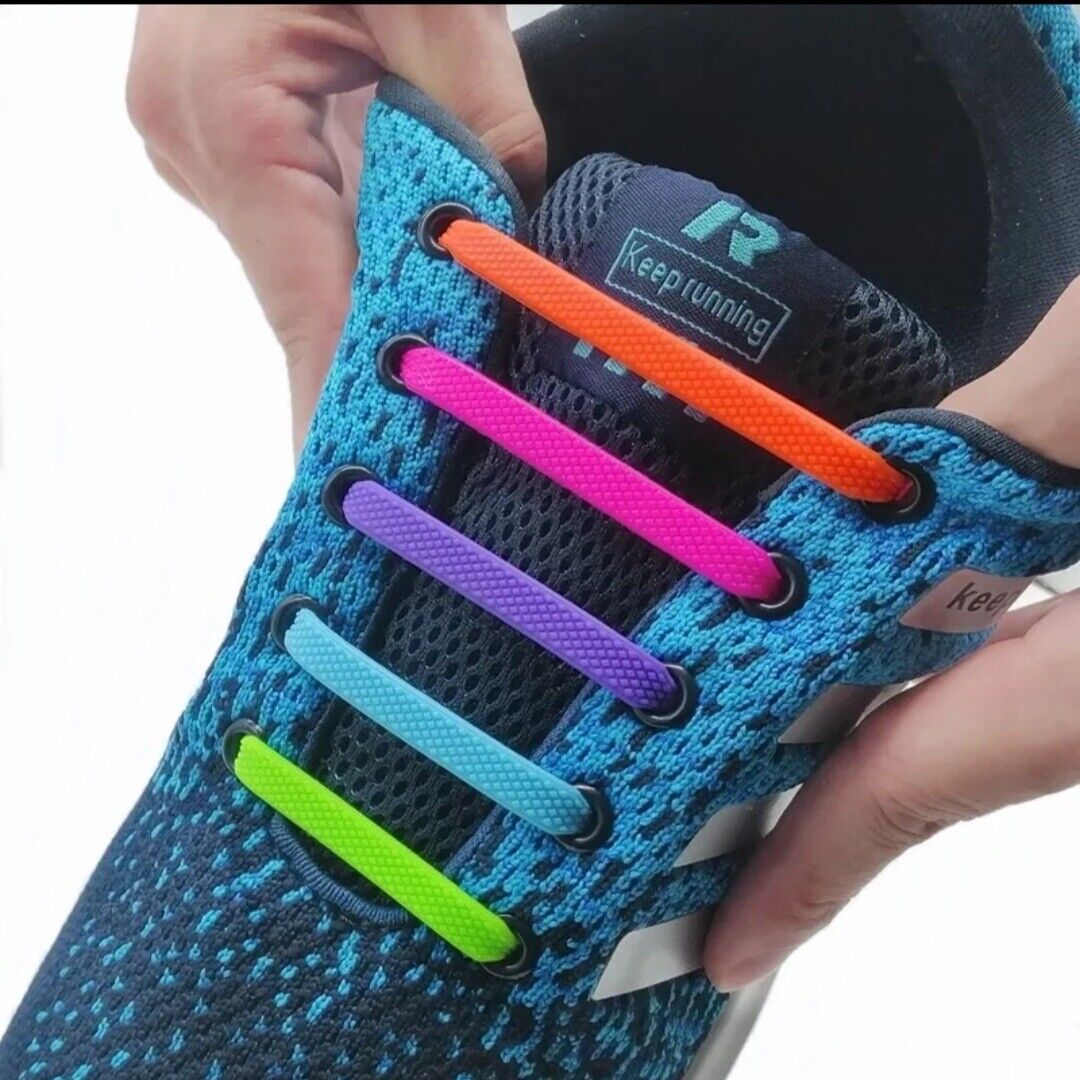 Cordones elásticos de silicona para zapatillas, cordones atléticos Unisex a | eBay