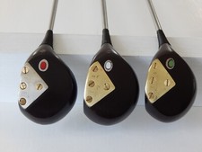 VINTAGE REFINISHED Schavolite Driver, Brassie Spoon Golf Club Wood Set - 1935