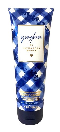New BATH AND BODY WORKS Ultra Shea Body Cream Gingham 8 OZ